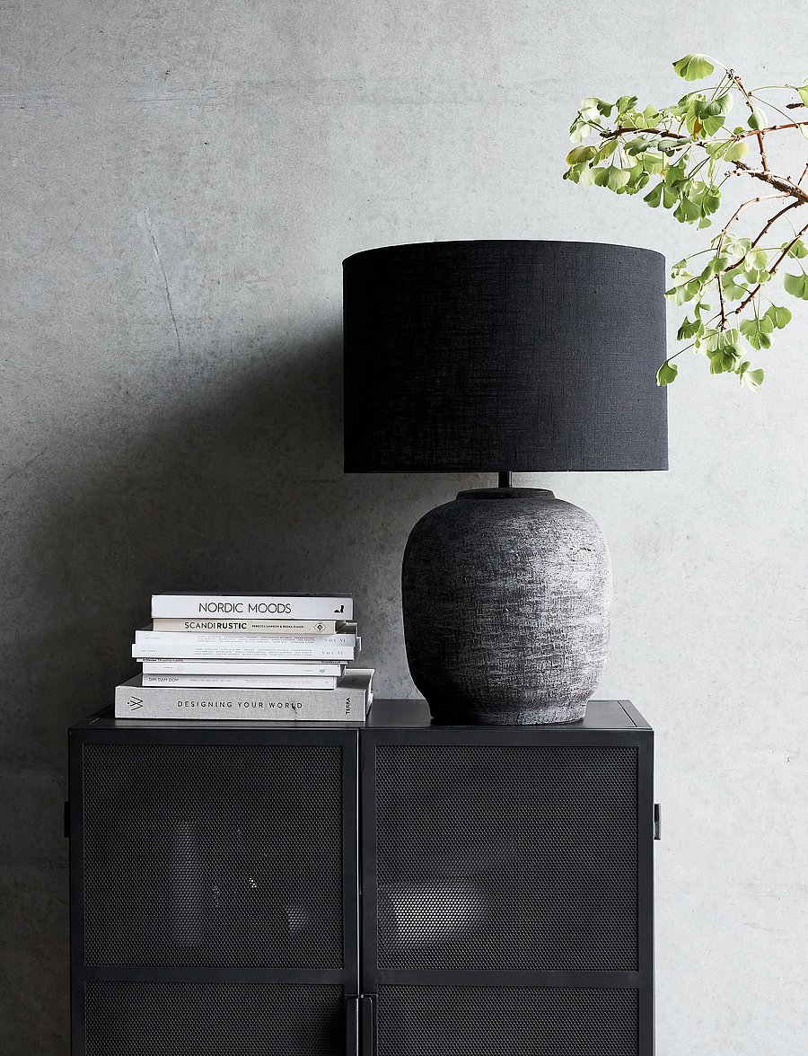 house doctor - Table lamp incl. lampshade, HDTahi, - schreibtisch- & tischlampen - black - 0