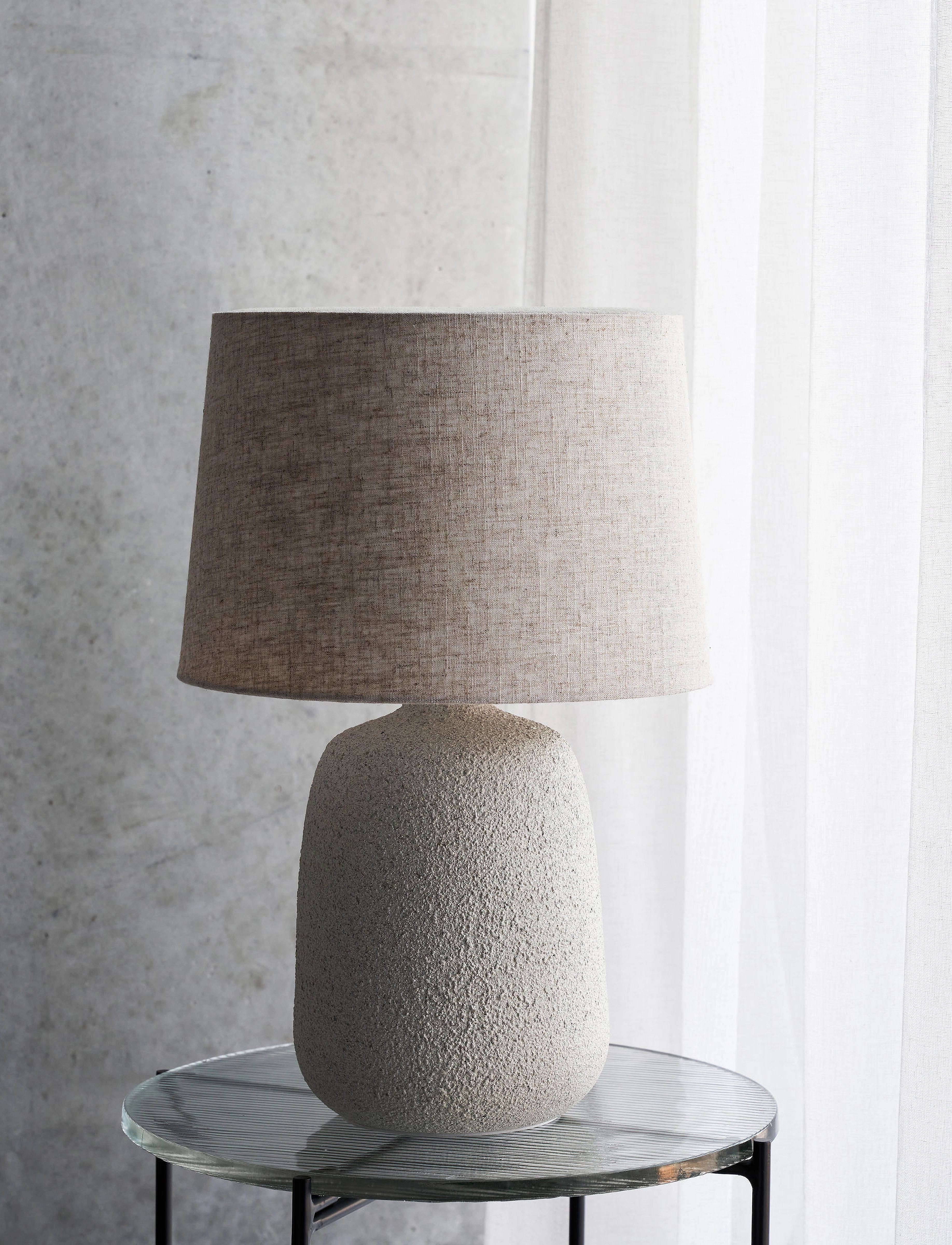 house doctor Table Lamp Incl. Lampshade, Hdtana,, 46X30 cm, Beige, Lamper > Bordlamper, Unisex