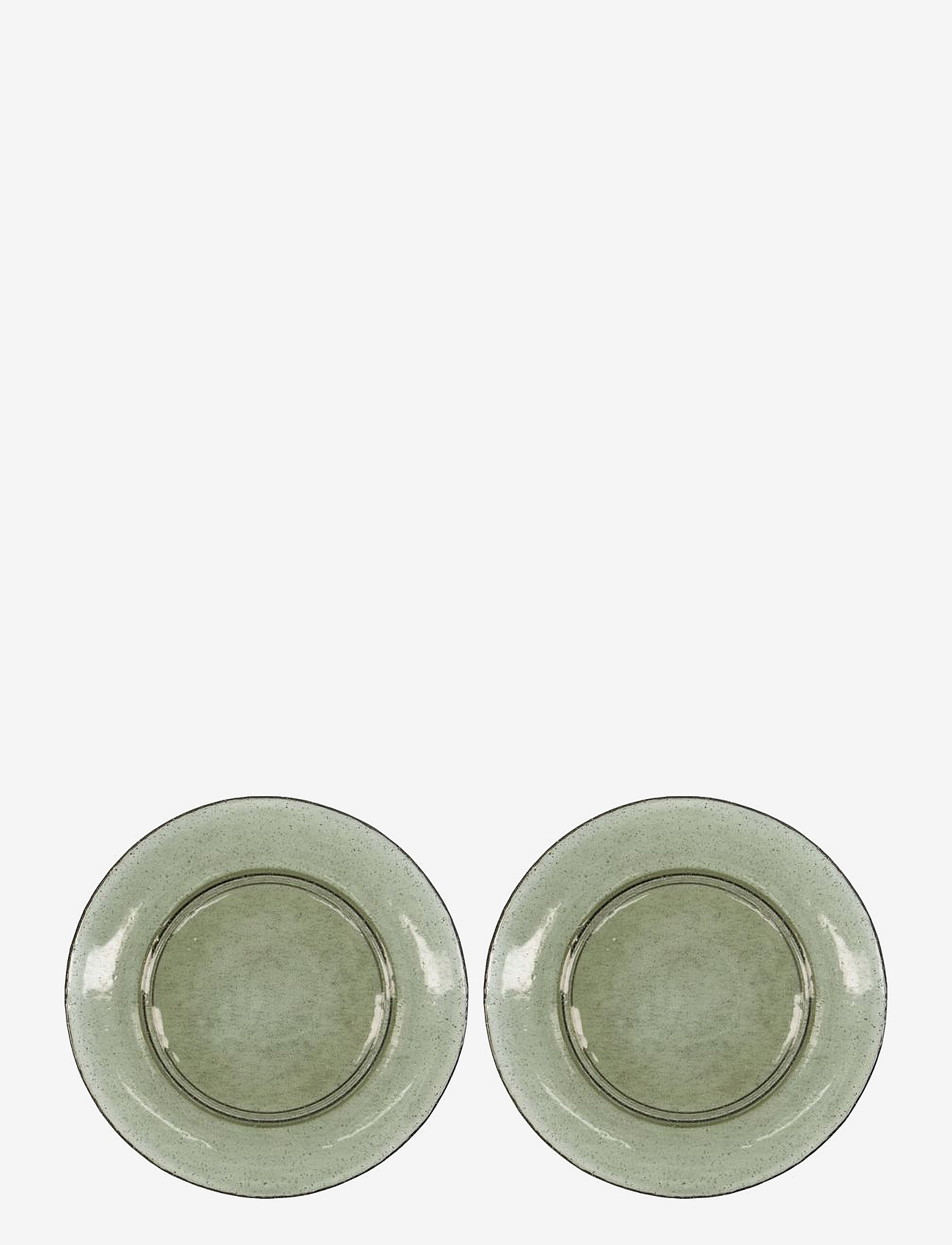 house doctor - Plate, Rain, Green - small plates - green - 0