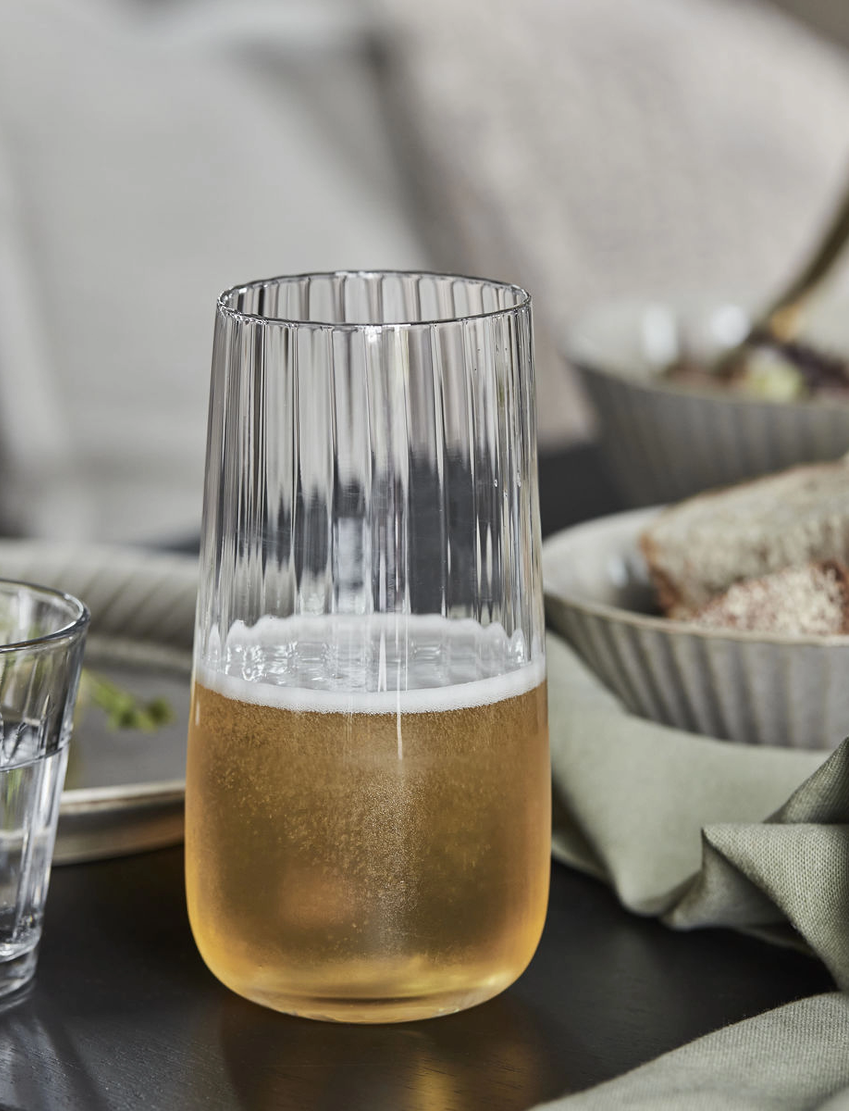 house doctor Beer Glass, Hdrill, Clear, 48 CL, Nude, Glas > Ølglas, Unisex