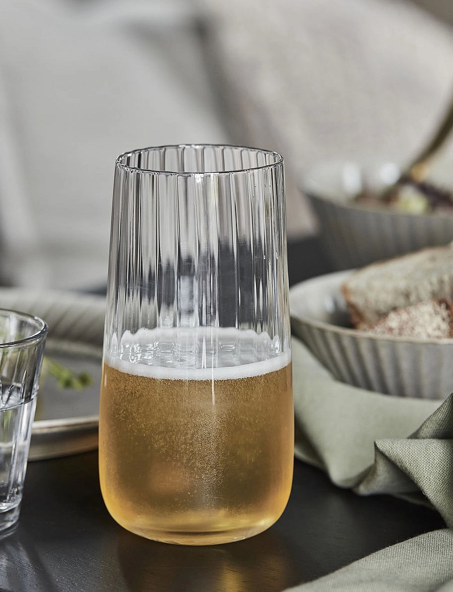 house doctor - Beer Glass, HDRill, Clear - biergläser - clear - 0