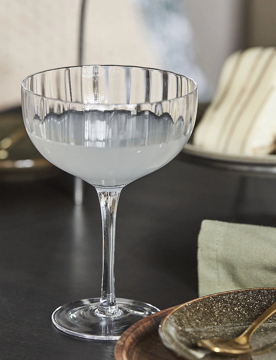 house doctor - Cocktail glass, HDRill, Clear - cocktail & longdrinkgläser - clear - 0