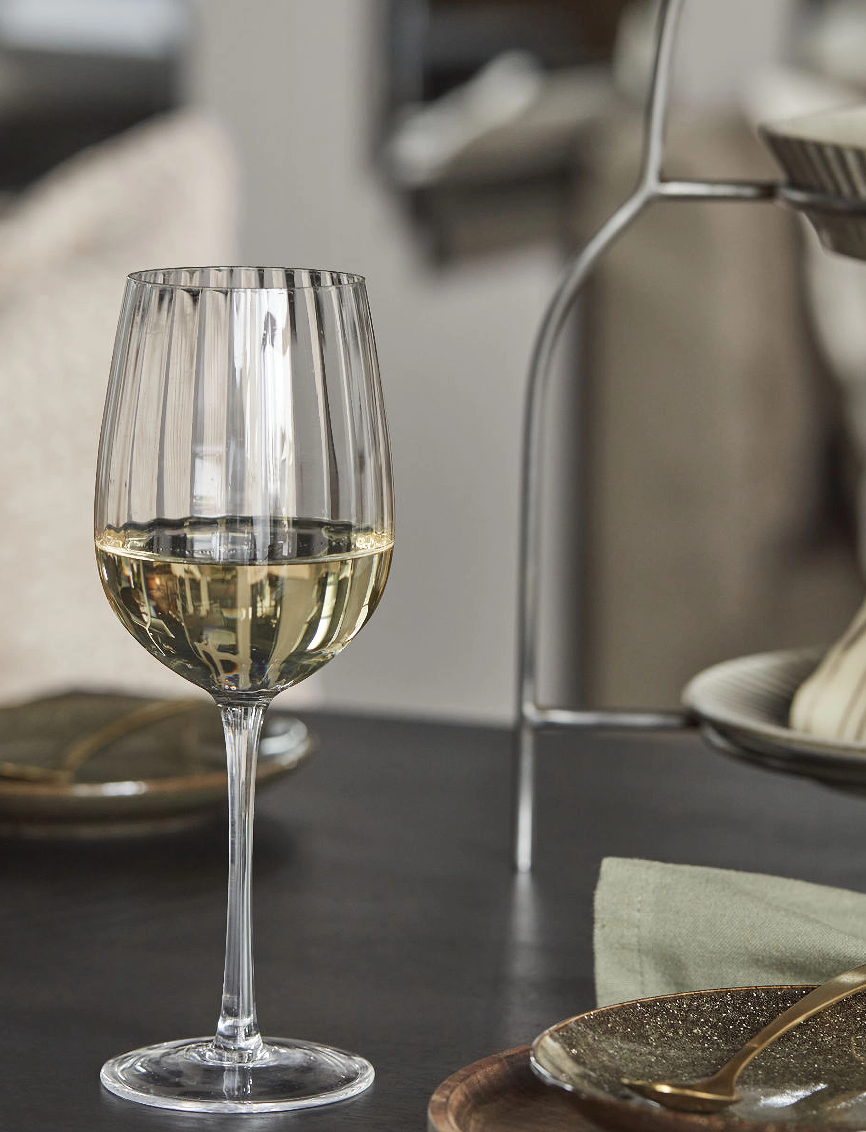 house doctor Wine Glass, Hdrill, Clear, 40 CL, Nackt - White Glasses, Homeware
