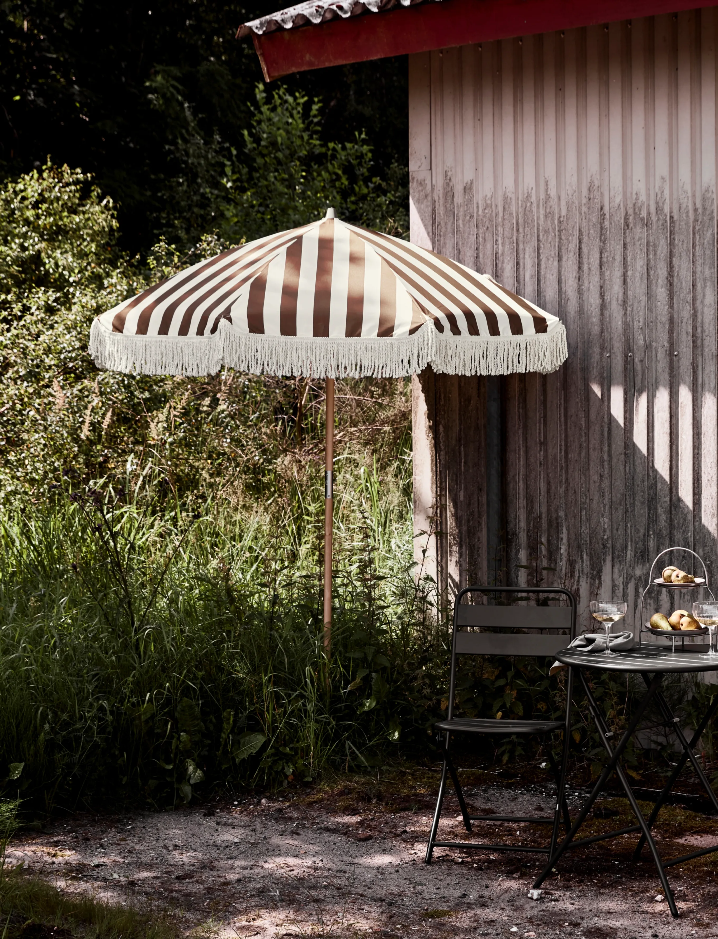 house doctor - Garden umbrella, HDShade, Golden br - trädgårdstillbehör - golden brown - 0