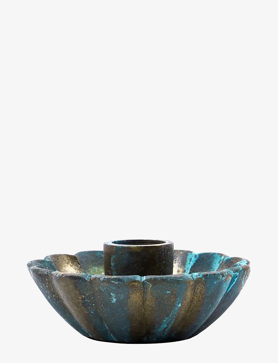house doctor - Candle holder, HDPli, Antique green - antique green - 0
