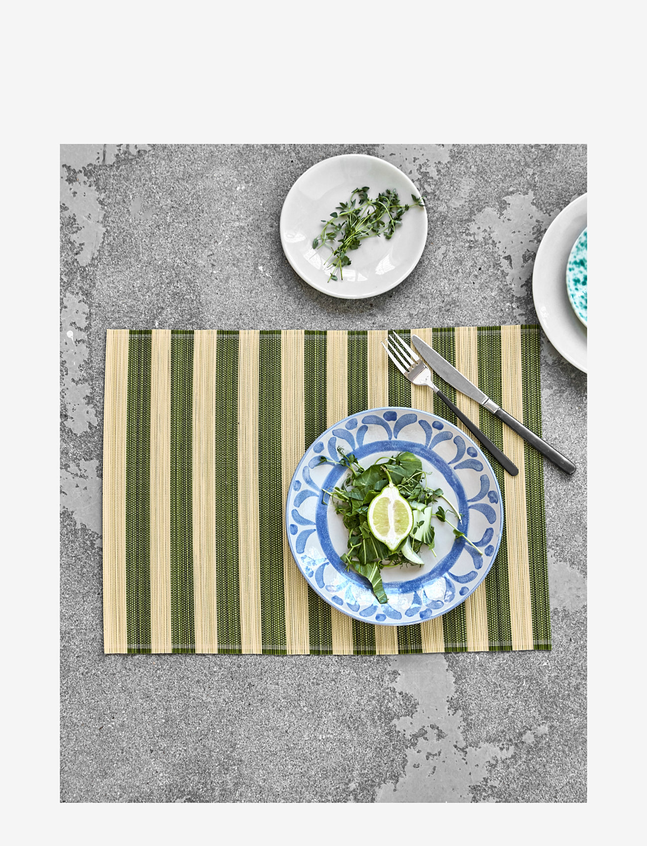 house doctor - Dækkeserviet, HDRayas, Grøn;Natur - køb efter pris - green, nature - 2