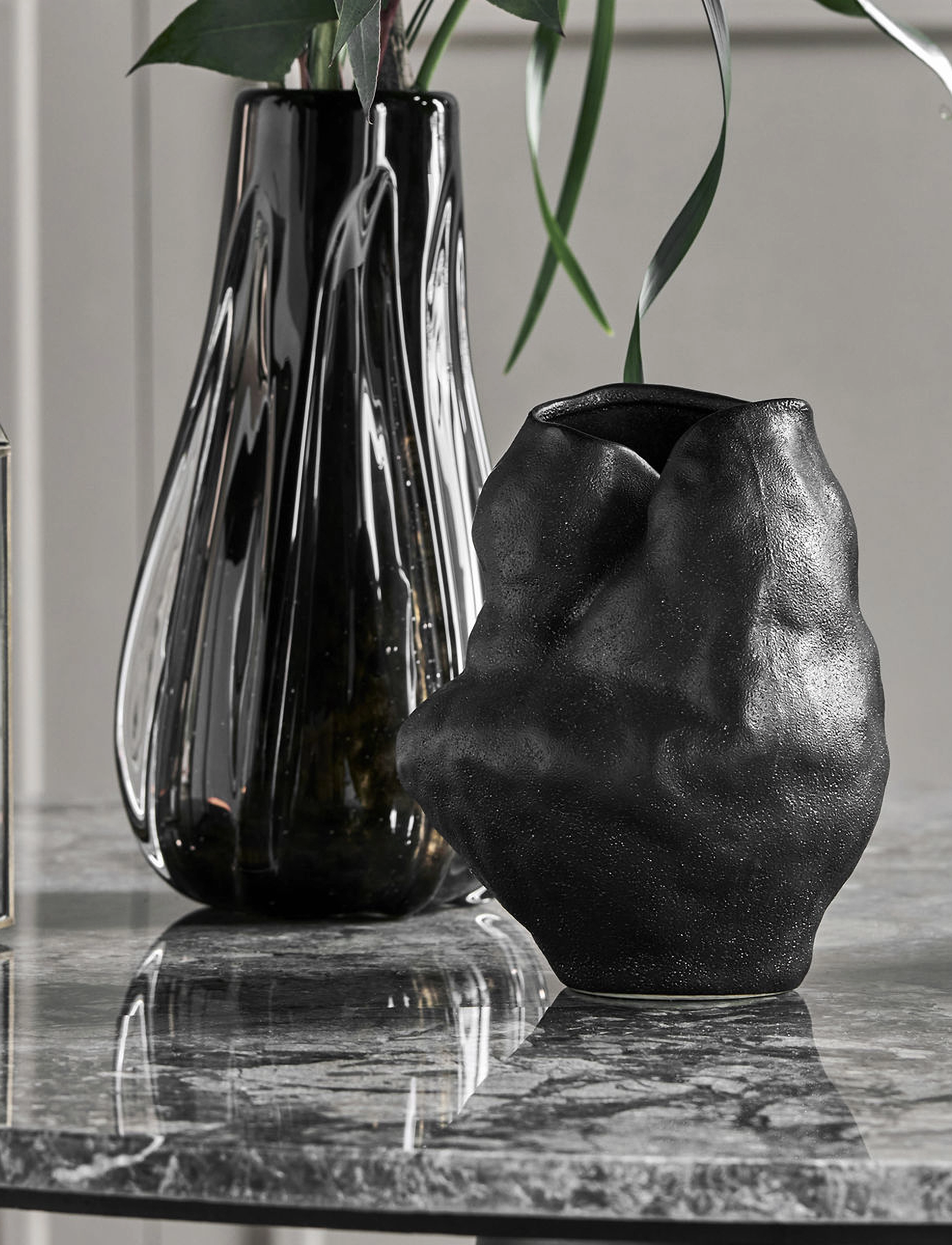 house doctor - Vase, HDFomu, Black - black - 2