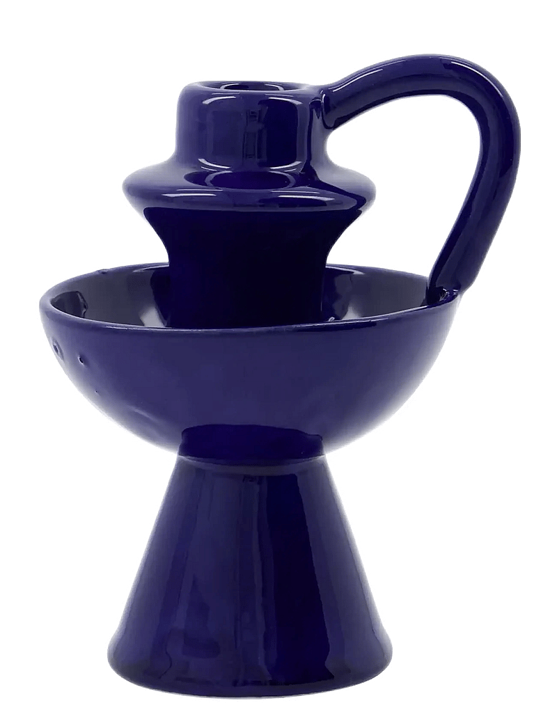 house doctor - Candle holder, HDDiva, Blue - teelichthalter - blue - 0