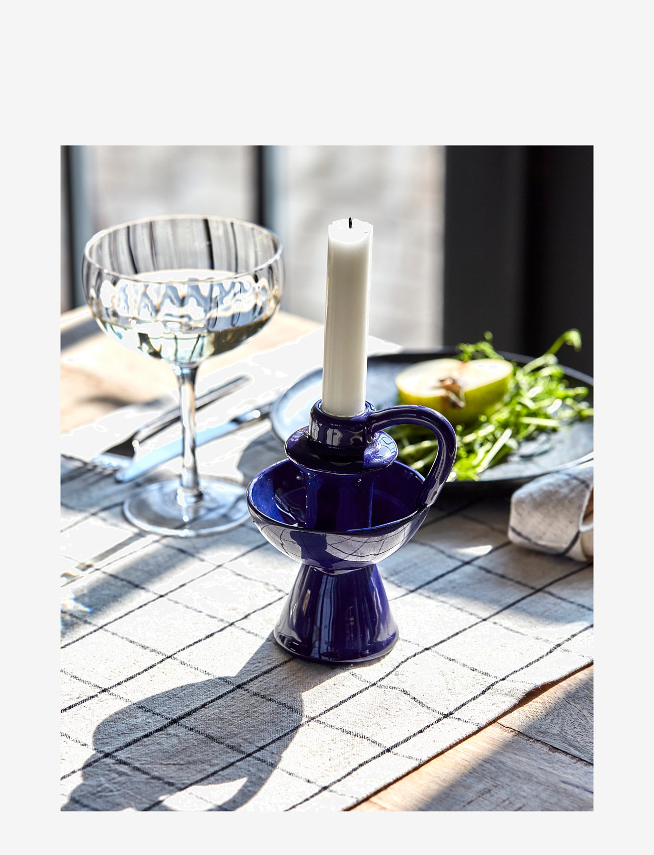 house doctor - Candle holder, HDDiva, Blue - teelichthalter - blue - 2
