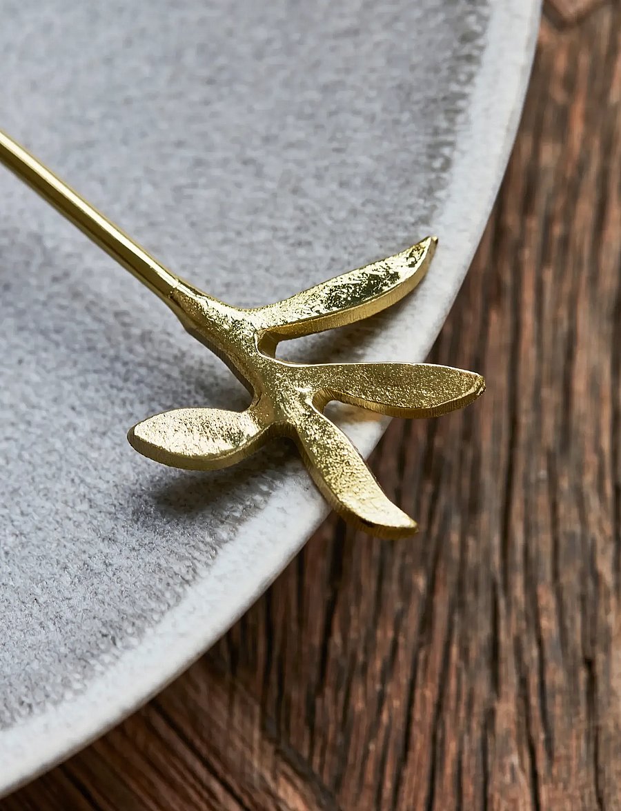 house doctor - Kitchen utensils, HDServe, Spoon, A - Łyżki deserowe - antique gold - 3