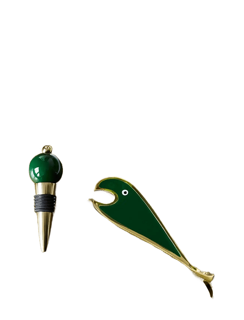 house doctor - Cocktail Set, HDOpen, Golden, Green - pudeliavajad ja -korgid - golden, green - 2