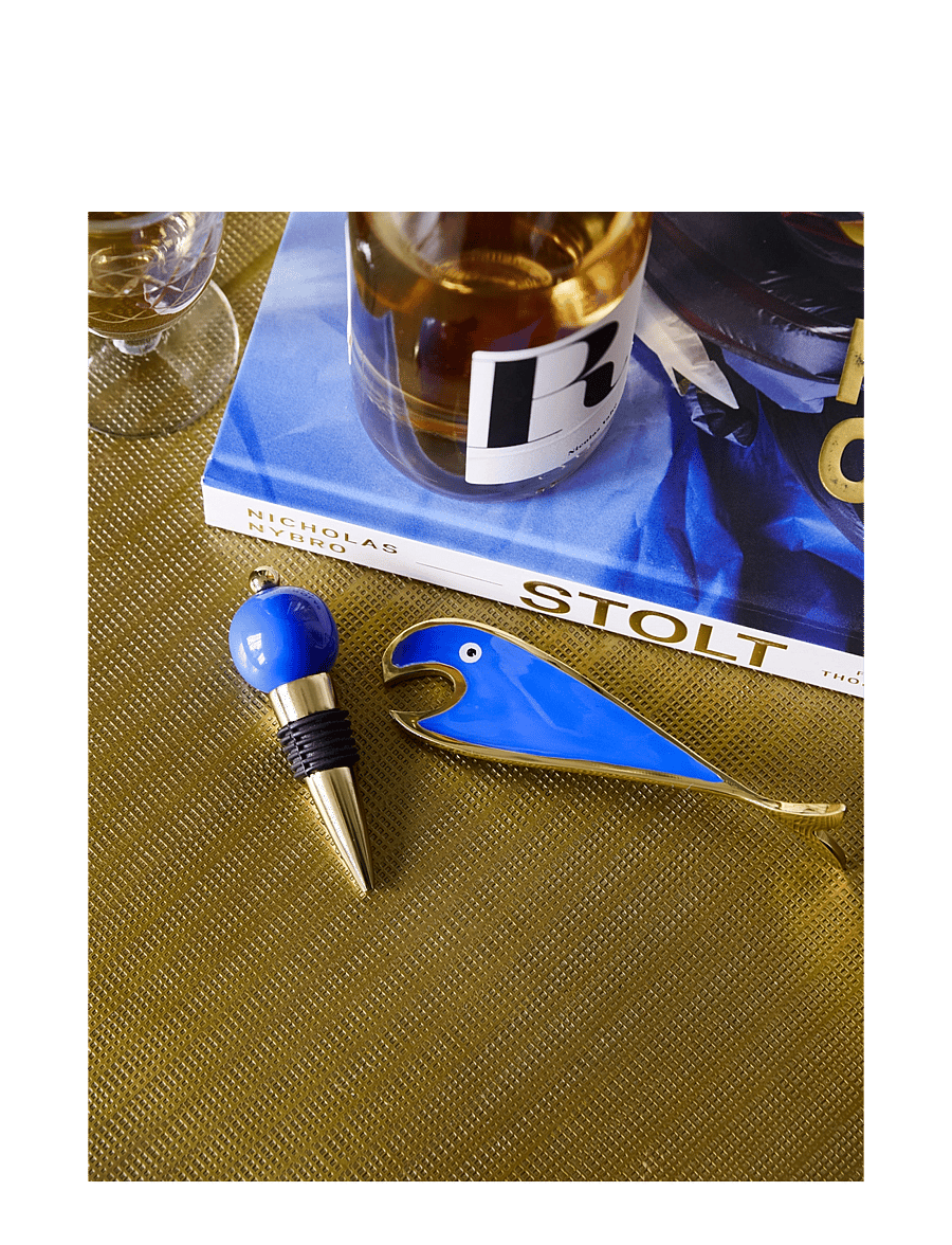 house doctor - Cocktail Set, HDOpen, Golden, Blue - pudeliavajad ja -korgid - golden, blue - 3