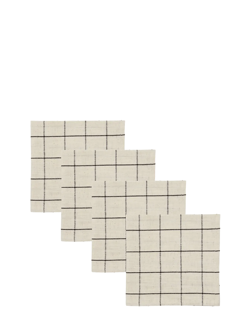 house doctor - Napkins, HDJoin, Black;Off-white - stoffservietten - black, off-white - 0