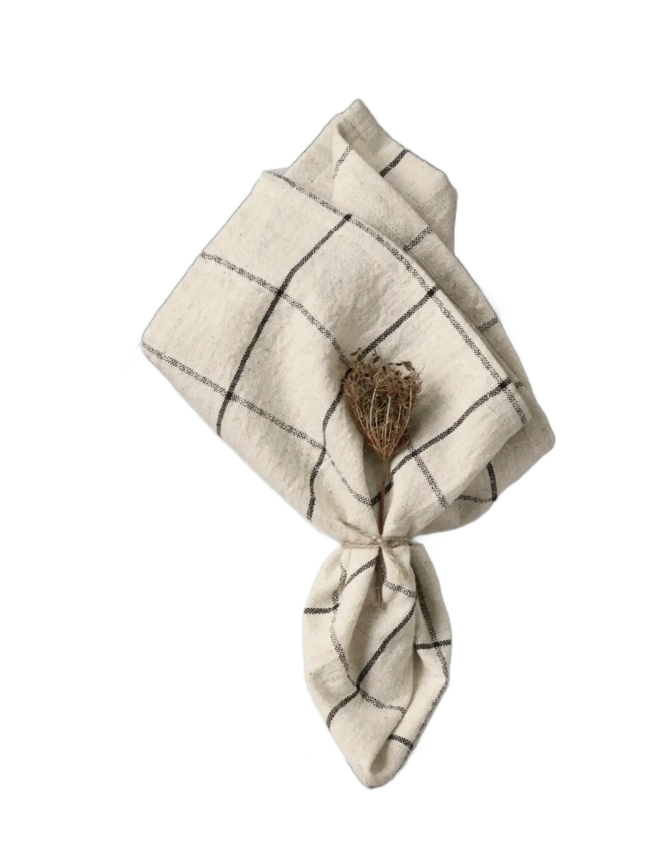 house doctor - Napkins, HDJoin, Black, Off-white - linased ja puuvillased salvrätikud - black, off-white - 2