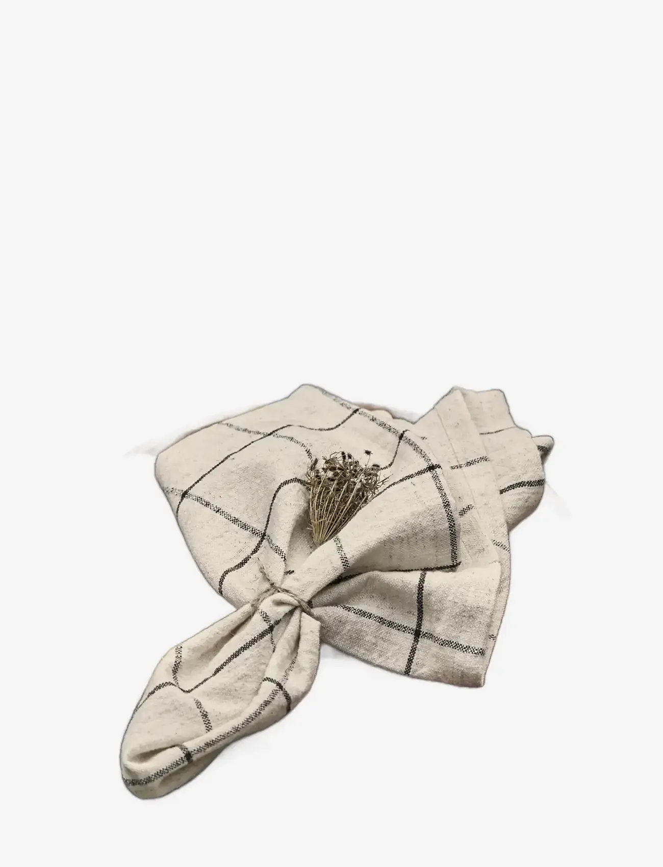 house doctor - Napkins, HDJoin, Black, Off-white - serviettes en tissu - black, off-white - 4