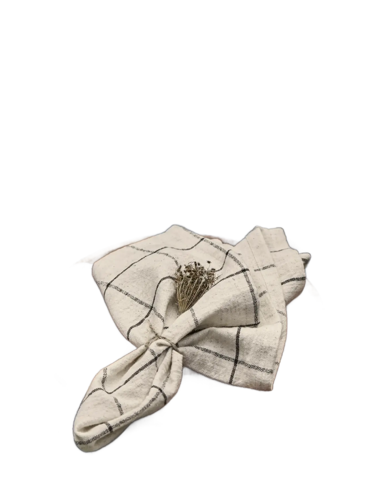 house doctor - Napkins, HDJoin, Black, Off-white - linased ja puuvillased salvrätikud - black, off-white - 4