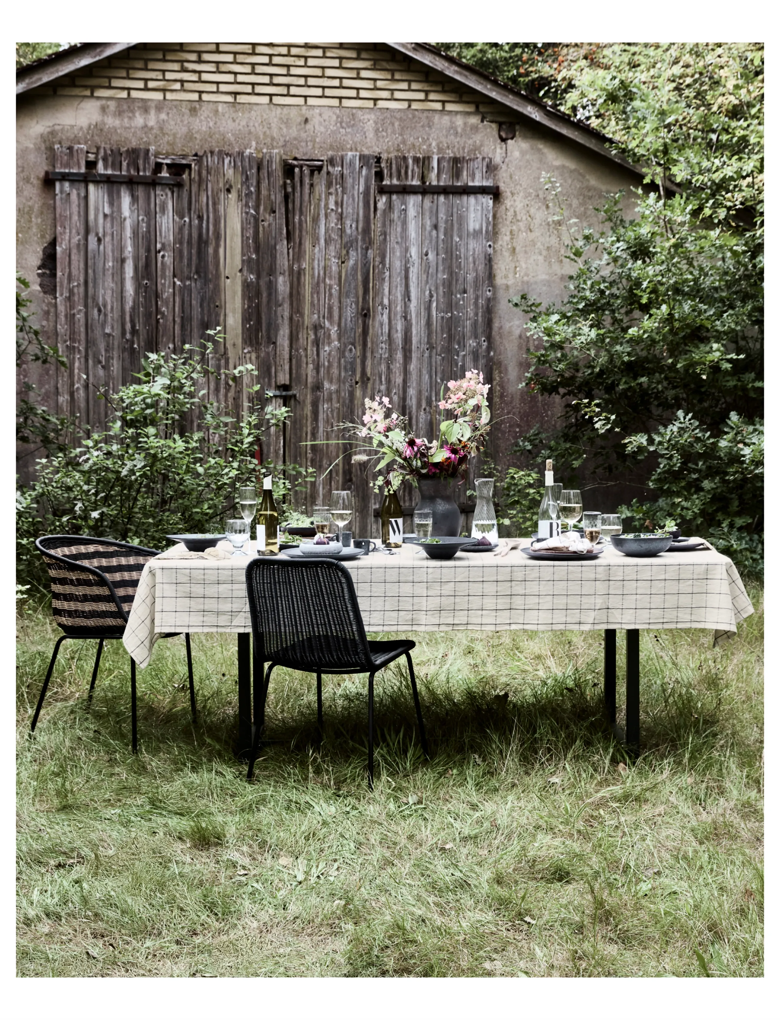 house doctor Dug, Hdjoin, Sort;Råhvid, 260X150X0 cm, Beige, Køkkentekstiler > Duge Og Bordløbere, Unisex