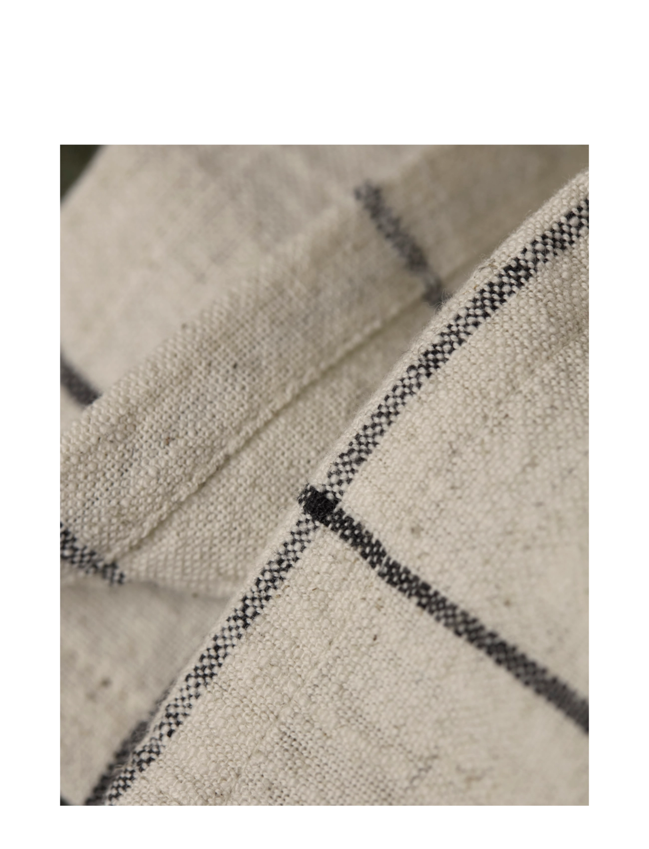 house doctor - Dug, HDJoin, Sort;Råhvid - duge & bordløbere - black, off-white - 4