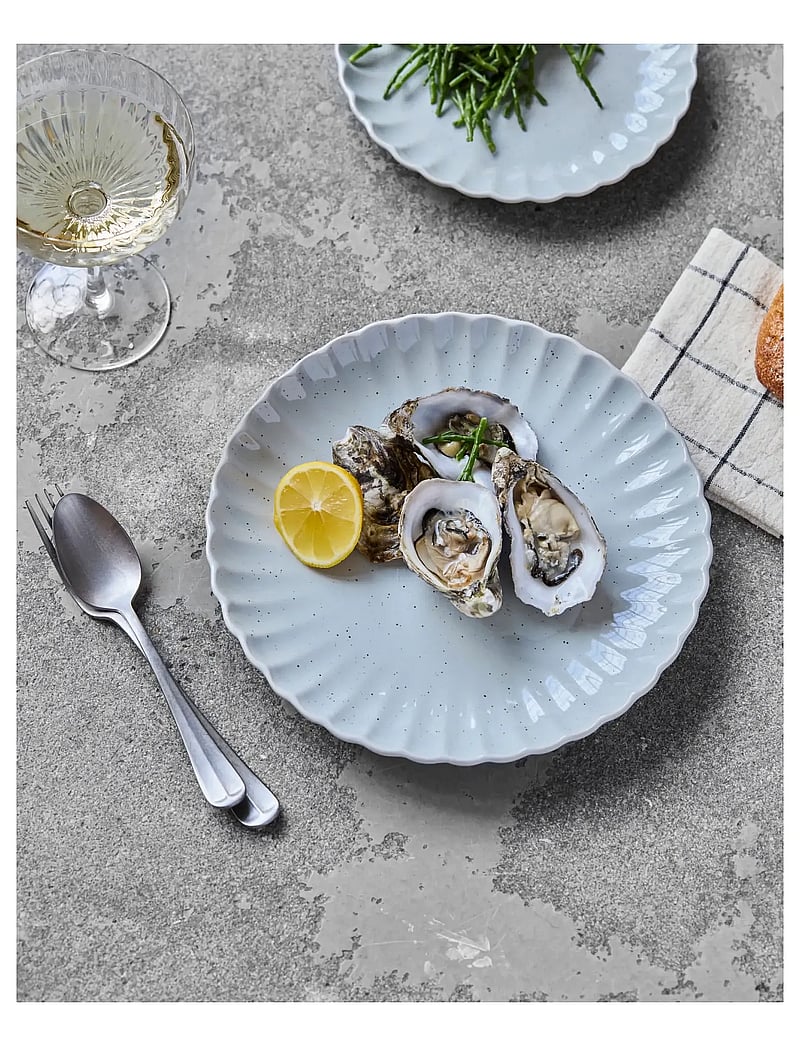 house doctor - Dinner plate, HDScallop, Light blue - speiseteller - light blue - 0