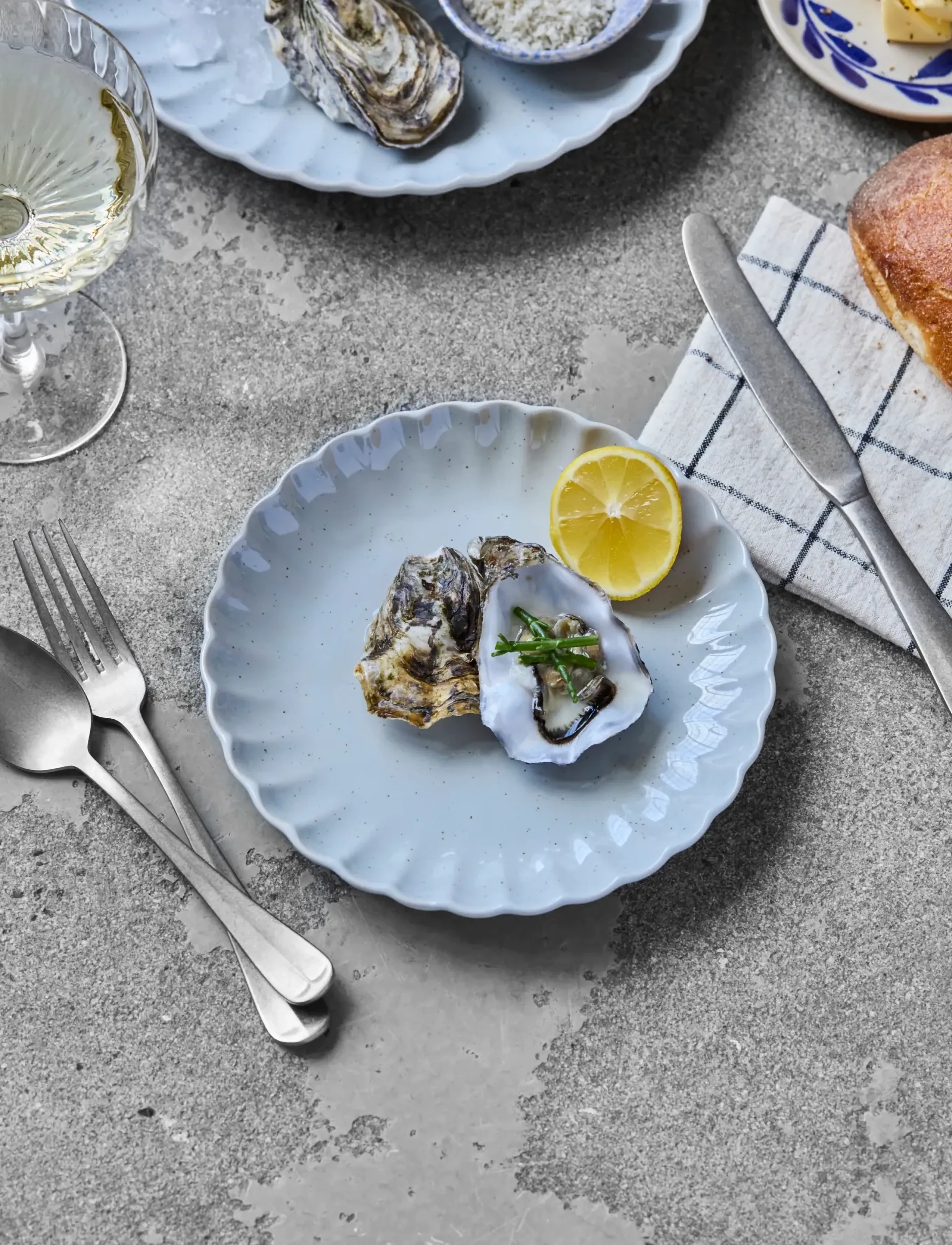 house doctor Frokost/Kagetallerken, Hdscallop, Lyseblå, Ø 20 cm, Plates, Blau - Small Homeware