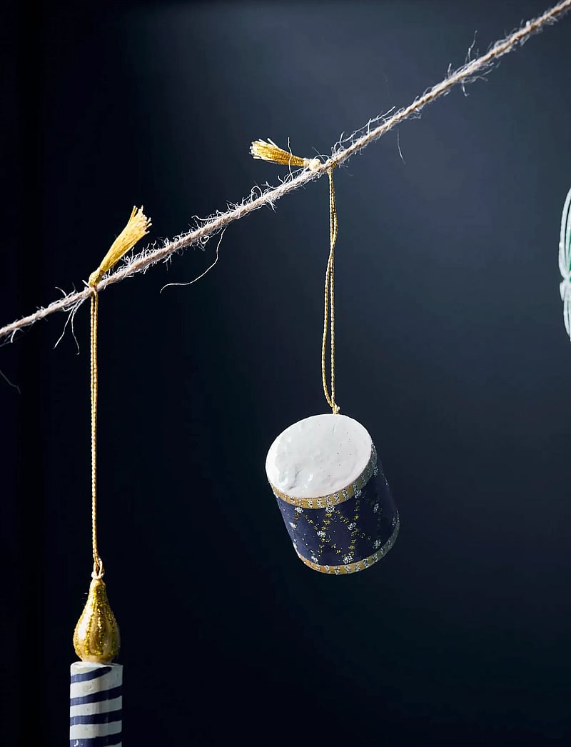 house doctor - Ornaments, HDDrum, Dark blue;Green;Beige - weihnachtskugeln - mÖrkblÅ, grÖn, beige - 4