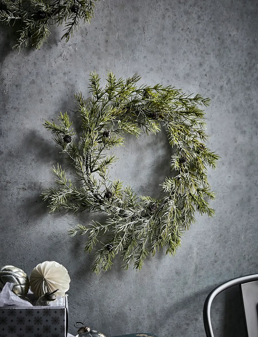house doctor - Wreath, HDFrost, Green - weihnachtsdekoration - green - 2