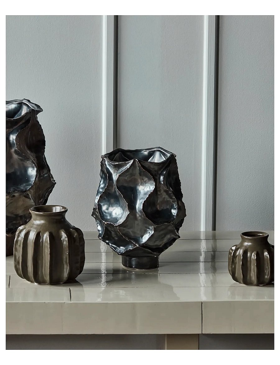 house doctor - Vase, HDWaves, Antique metallic - vasen - antique metallic - 0