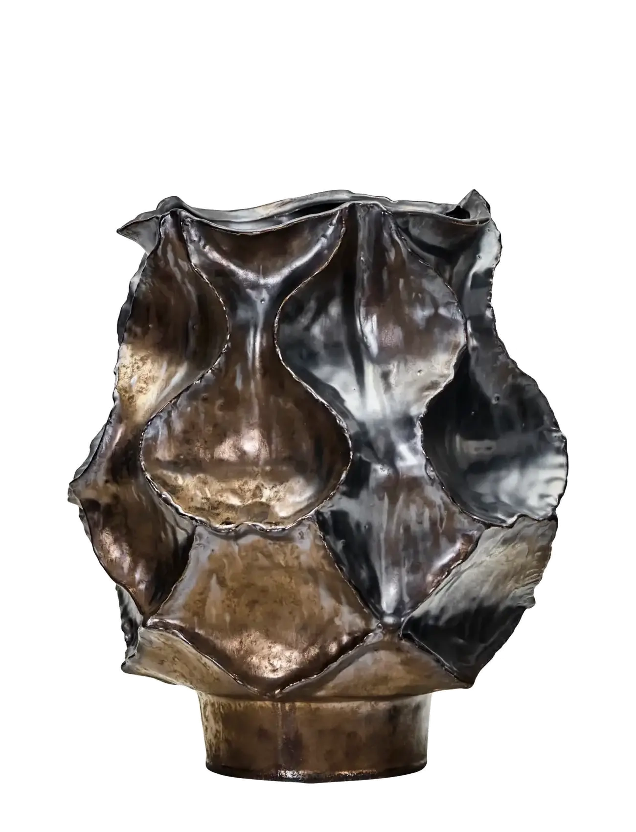 HOUSE DOCTOR Vase, Hdwaves, Antik Metallisk Braun - One Size - Unisex