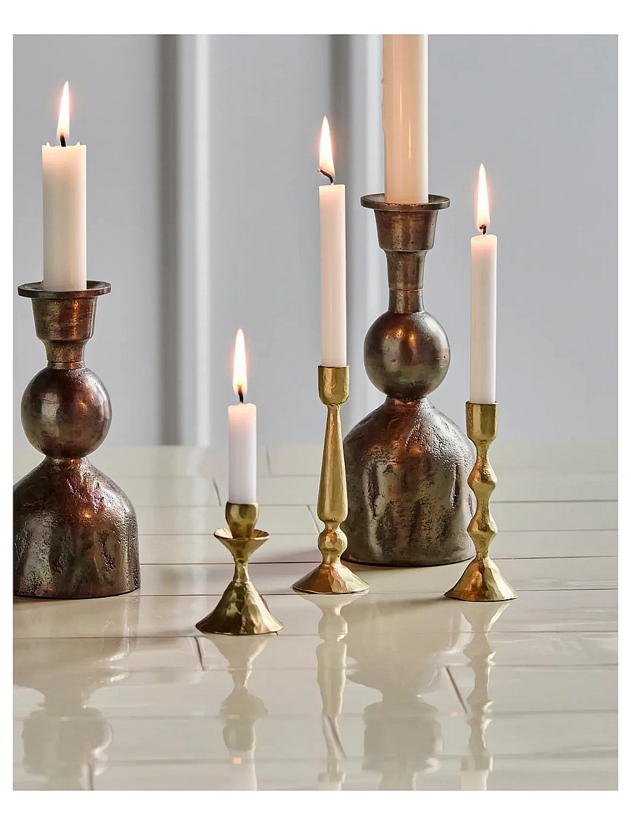 house doctor - Candle holder, HDCastle, Antique br - osta hinna alusel - antique brass - 0