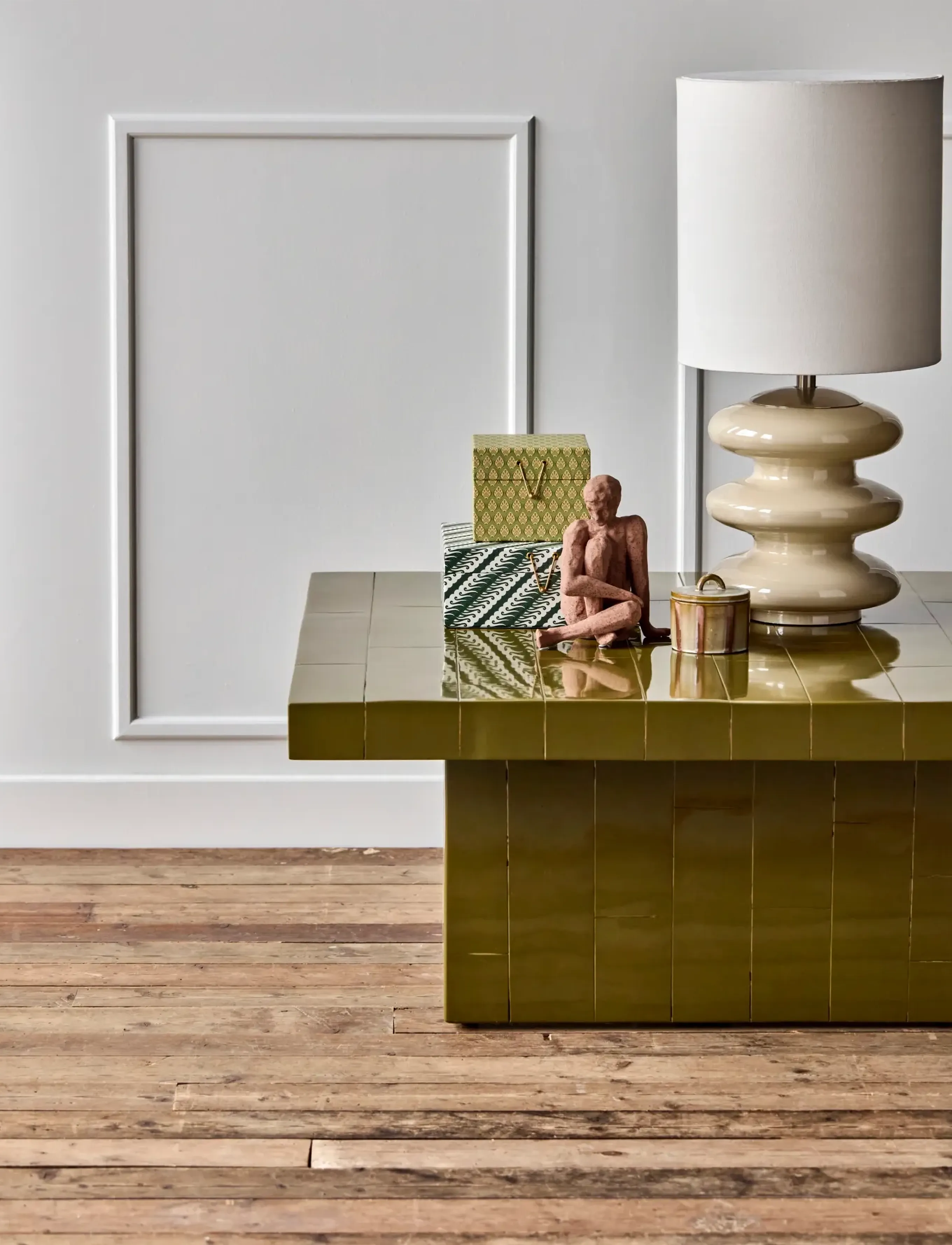 house doctor Sofabord, Hdbrick, Grøn, One Size, Khaki green, Borde > Sofaborde, Unisex
