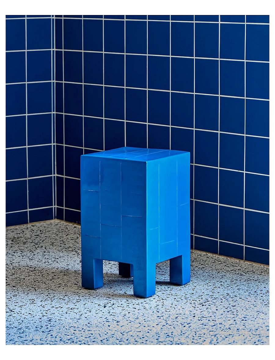 house doctor - Side table, HDBrick, Blue - beistelltische & kleine tische - blue - 0