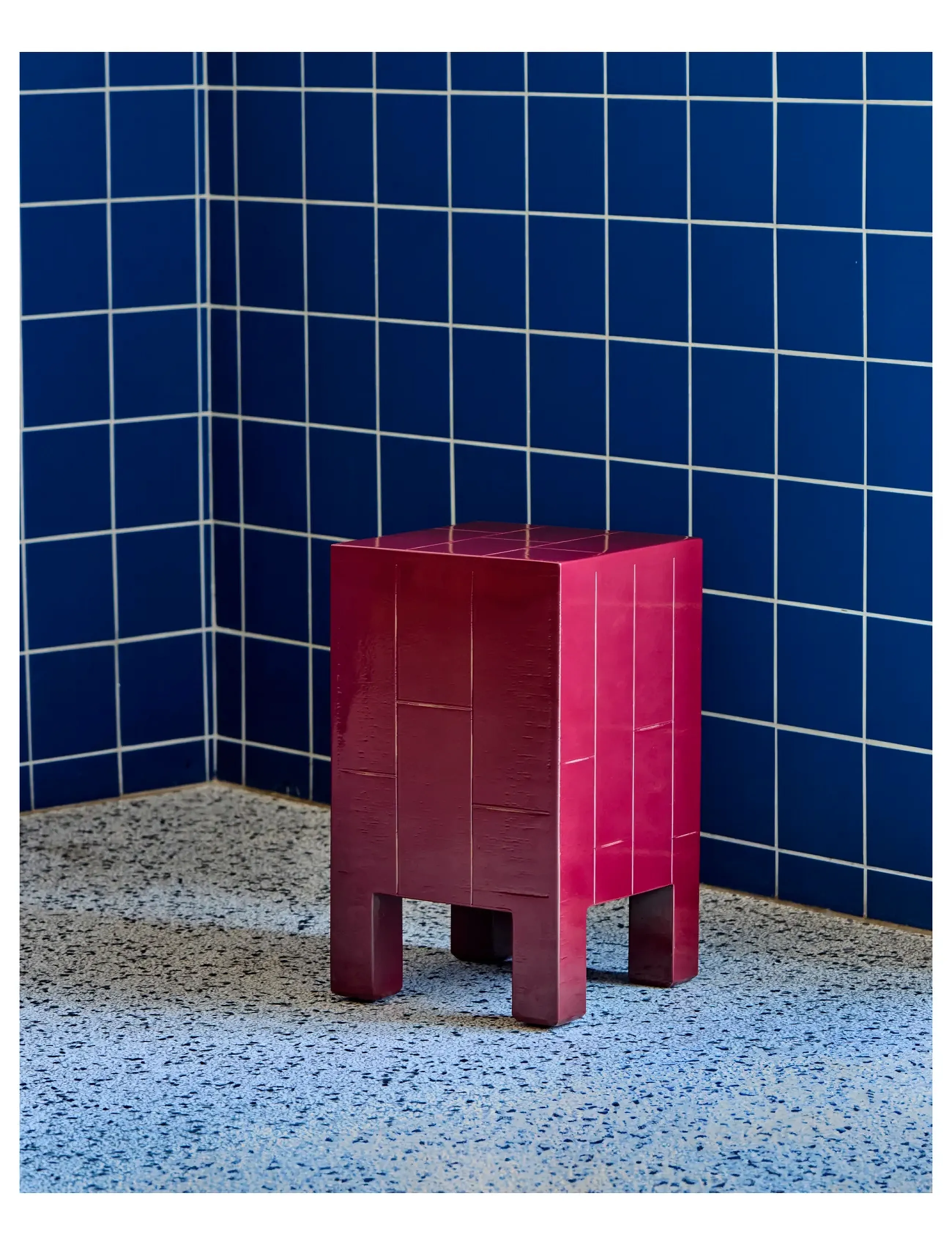 house doctor Sidebord, Hdbrick, Rød, 30X30X50.5 cm, Tables, Burgunderrot - Side Tables & Small Homeware