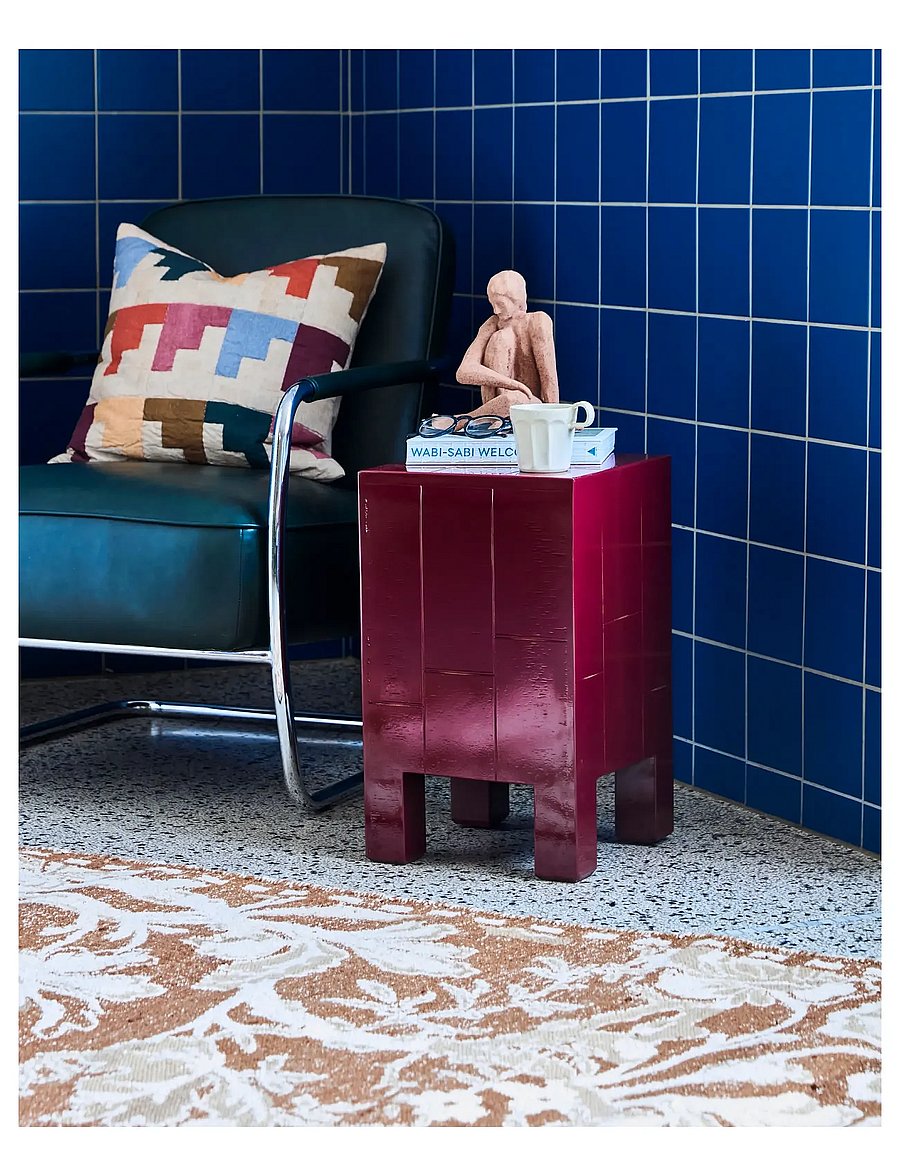 house doctor - Side table, HDBrick, Red - beistelltische & kleine tische - red - 3