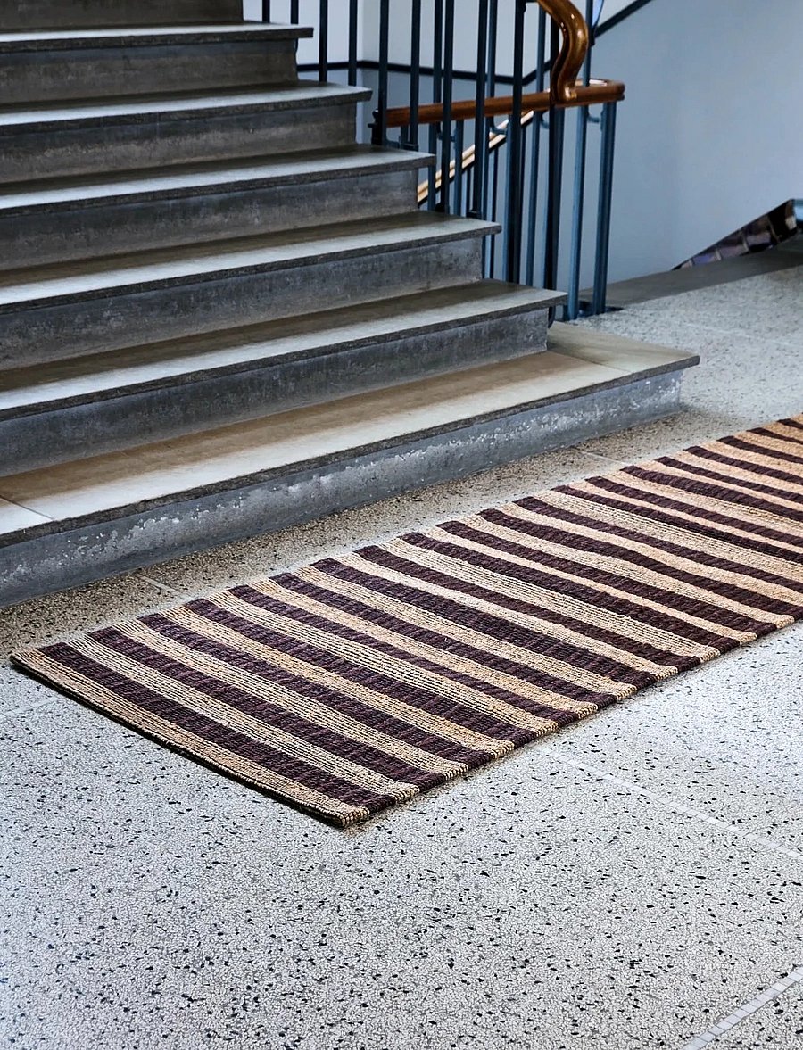 house doctor - Rug, HDBlock, Brown, Natural - flurläufer - brown - 0
