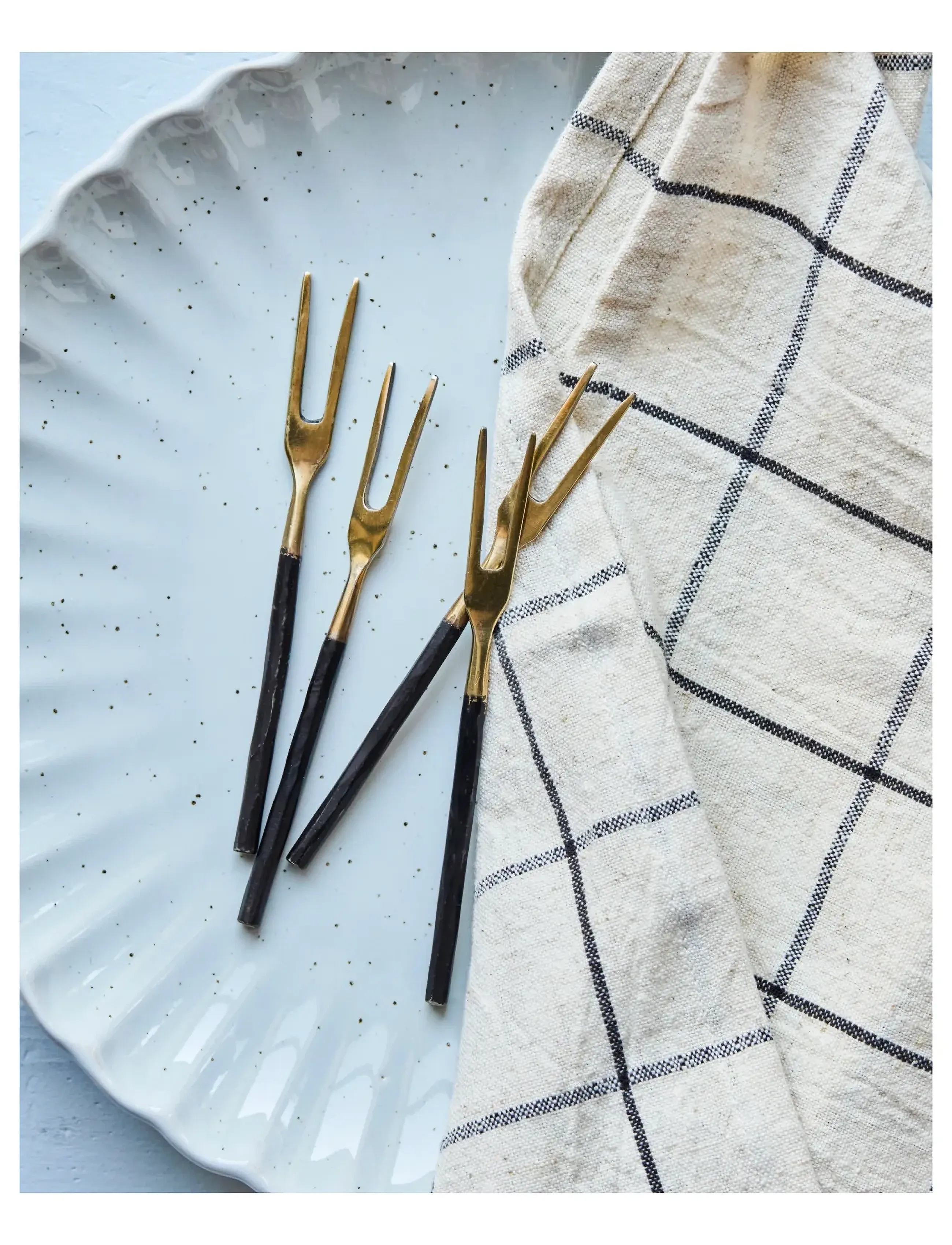 house doctor - Kitchen utensils, HDFork, Antique b - forks - antique brass - 0