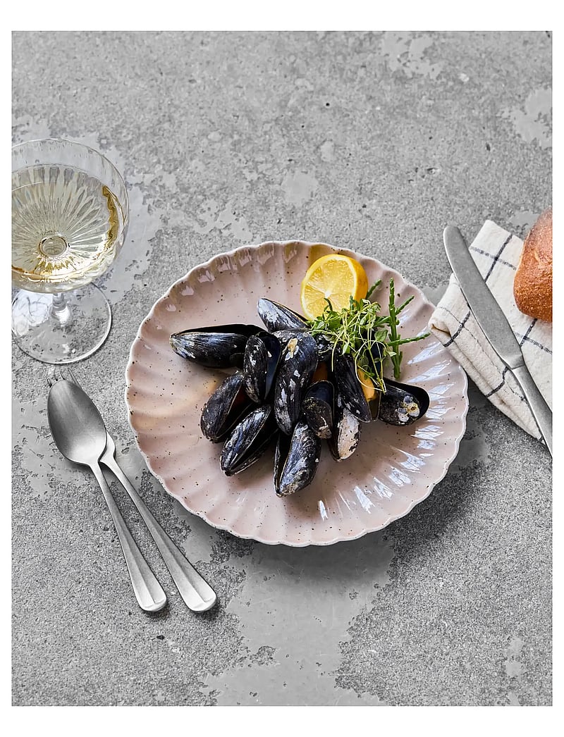 house doctor - Dinner plate 12 set, HDScallop, Rose - speiseteller - rose - 1