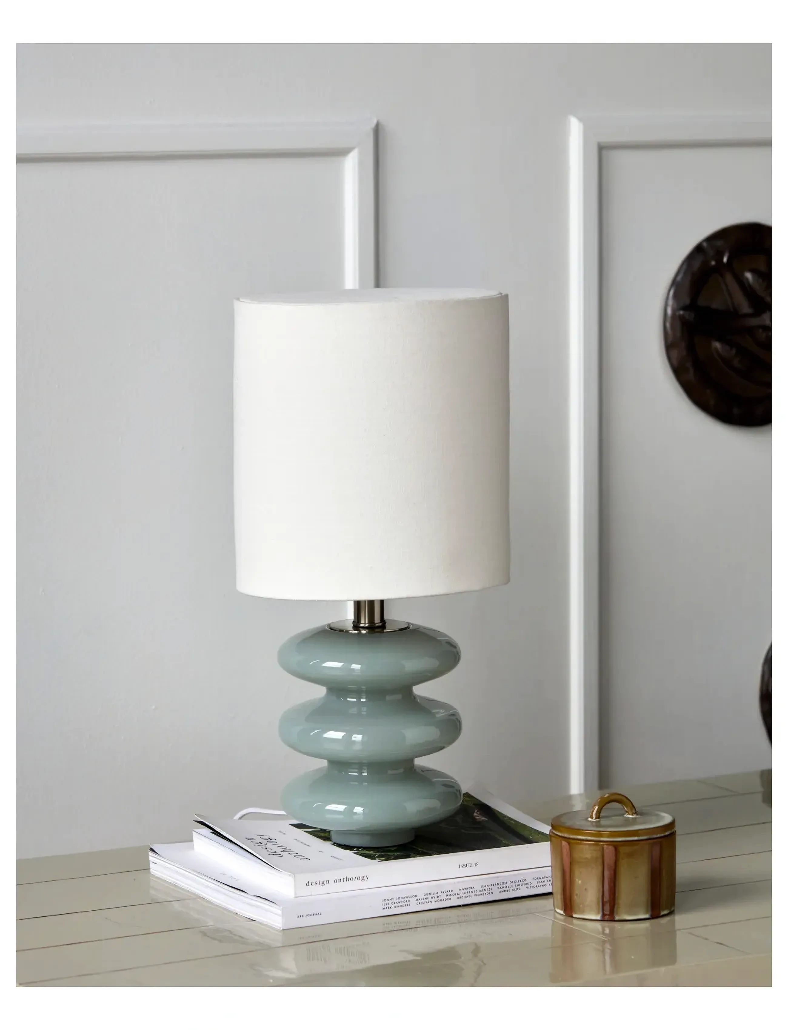 house doctor Bordlampe, Hdstep, S, Lyseblå;Råhvid, One Size, Blue, Lamper > Bordlamper, Unisex
