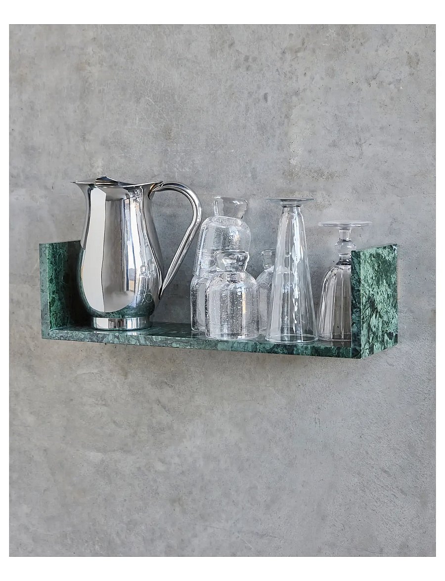 house doctor - Shelf, HDMarr, Green marble - regale und verwahrung - green marble - 0
