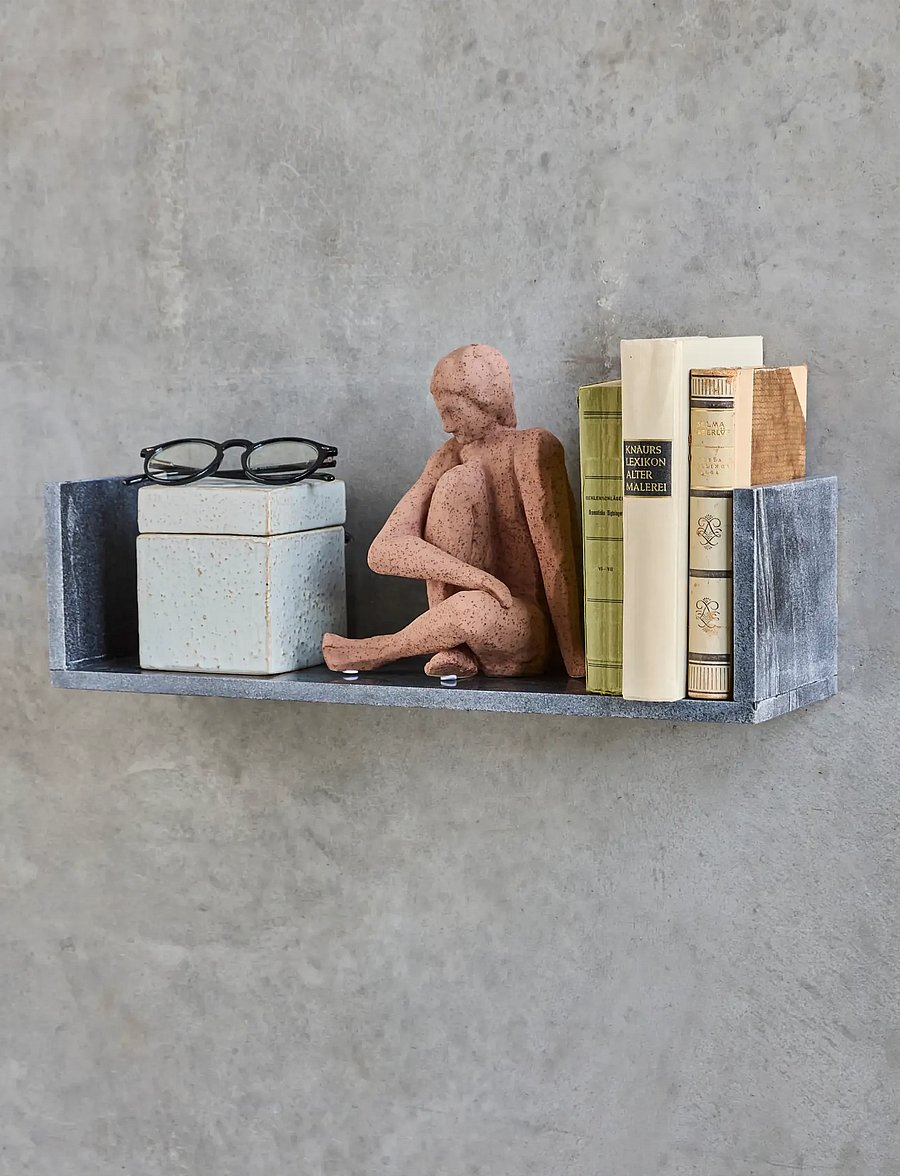house doctor - Shelf, HDMarr, Black marble - regale und verwahrung - black marble - 0