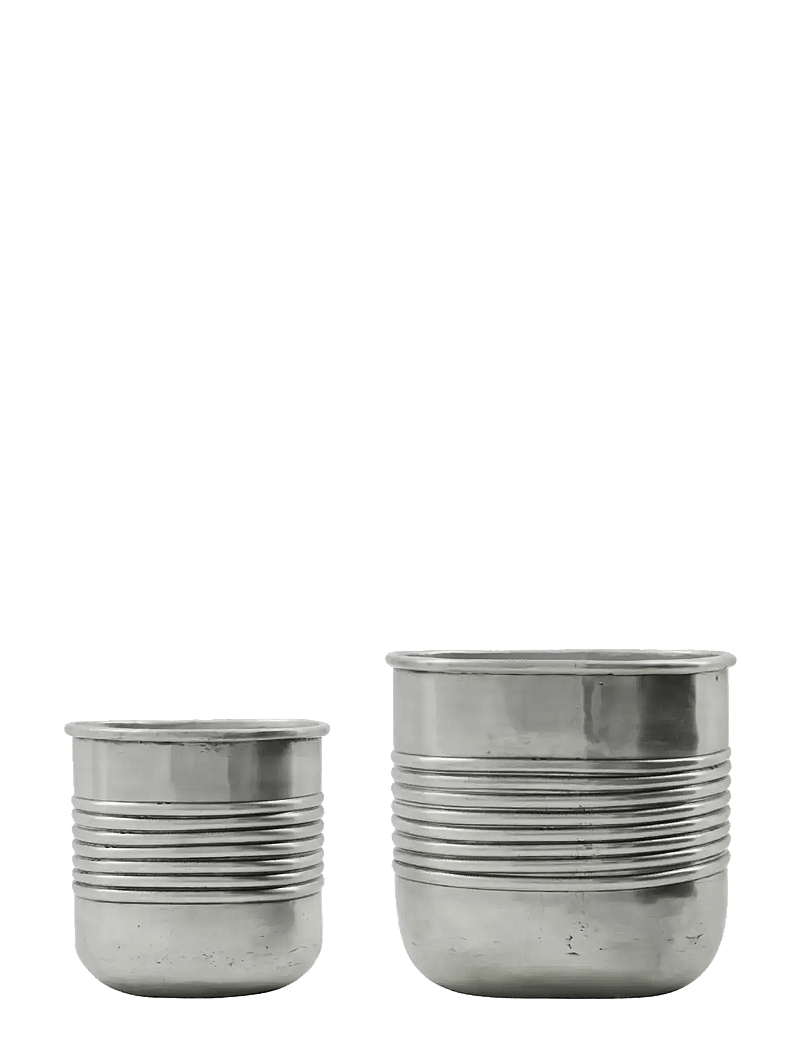 house doctor - Planter, HDGroove, Antique silver f - blumentöpfe - antique silver finish - 1