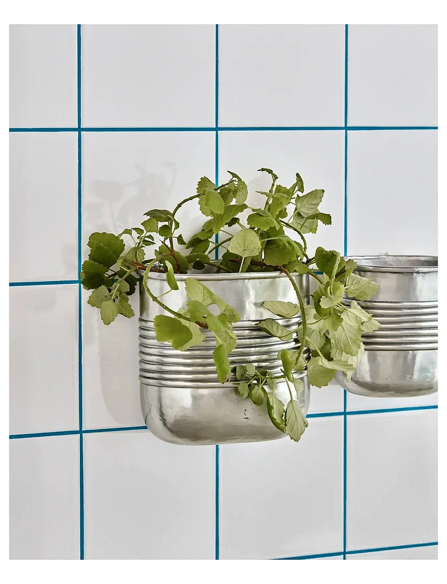 house doctor - Planter, HDGroove, Antique silver f - lillepotid - antique silver finish - 0