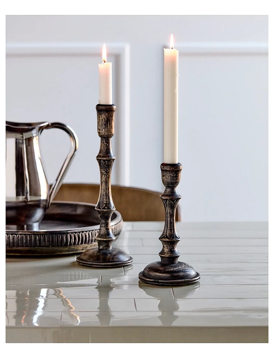 house doctor - Candle stand, HDRise, Black - kerzenständer - black - 0