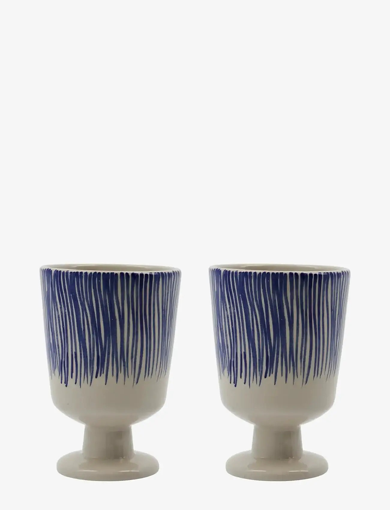 house doctor - Mug, HDDiva, Off-white;Blue - glühweintassen - off-white, blue - 0