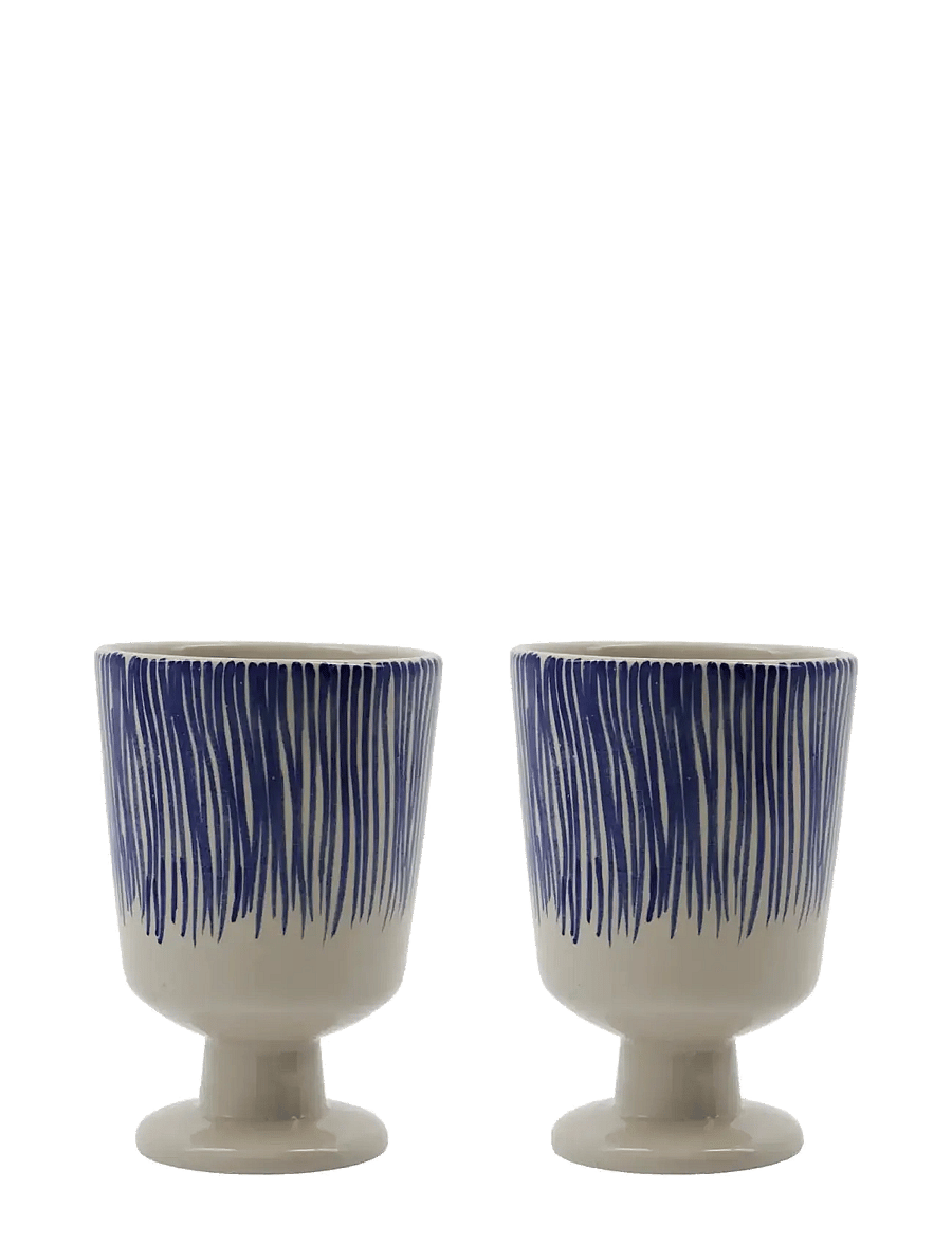 house doctor - Mug, HDDiva, Off-white, Blue - glühweintassen - off-white, blue - 1