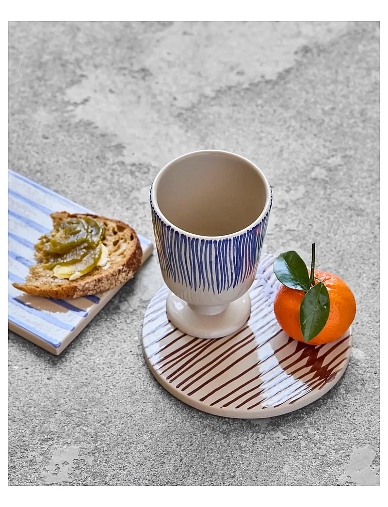 house doctor - Mug, HDDiva, Off-white;Blue - glühweintassen - off-white, blue - 2