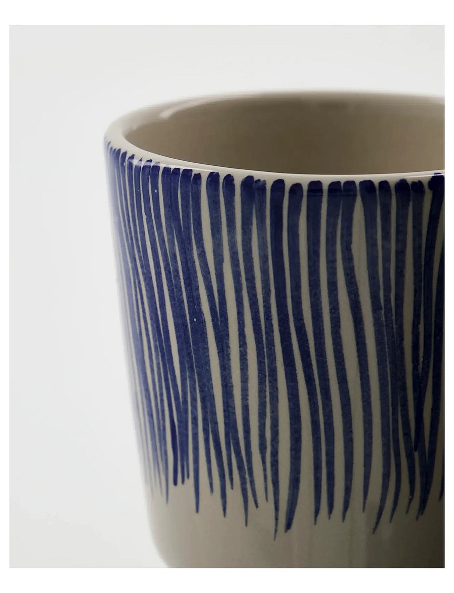 house doctor - Mug, HDDiva, Off-white, Blue - glühweintassen - off-white, blue - 3