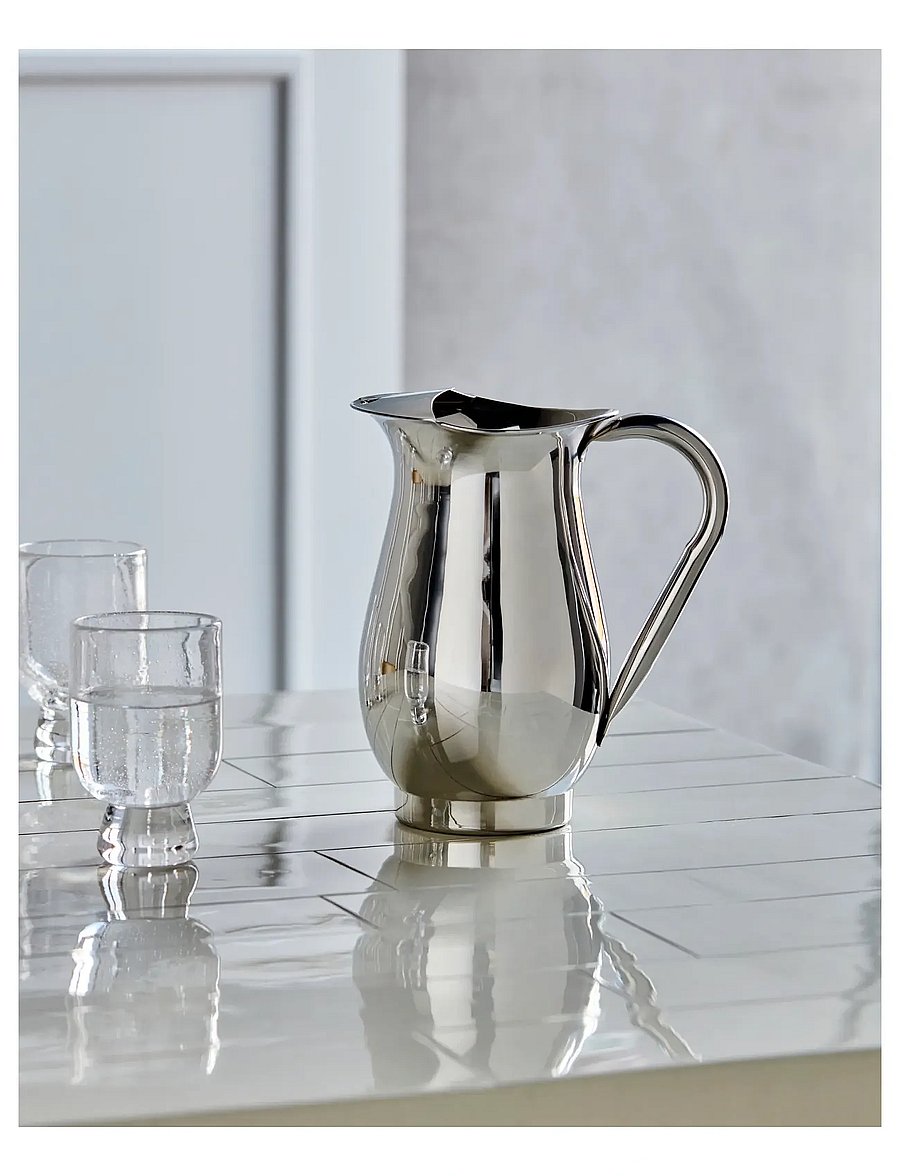 house doctor - Jug, HDJug, Silver finish - wasserkaraffen - silver finish - 0