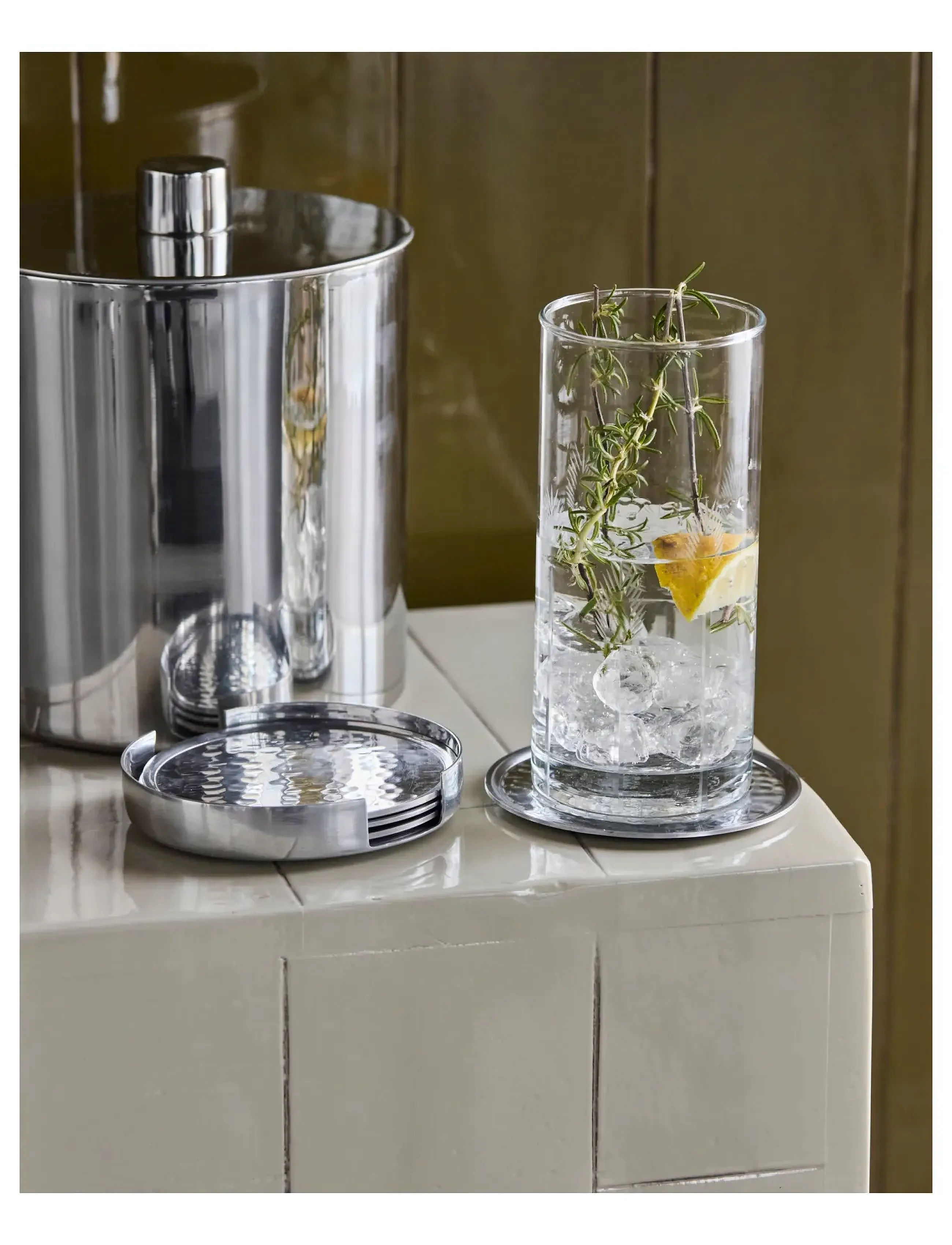 house doctor Coasters, Hdcoaster, Sølv Finish, One Size, Dining & Table Accessories, Silber - Homeware