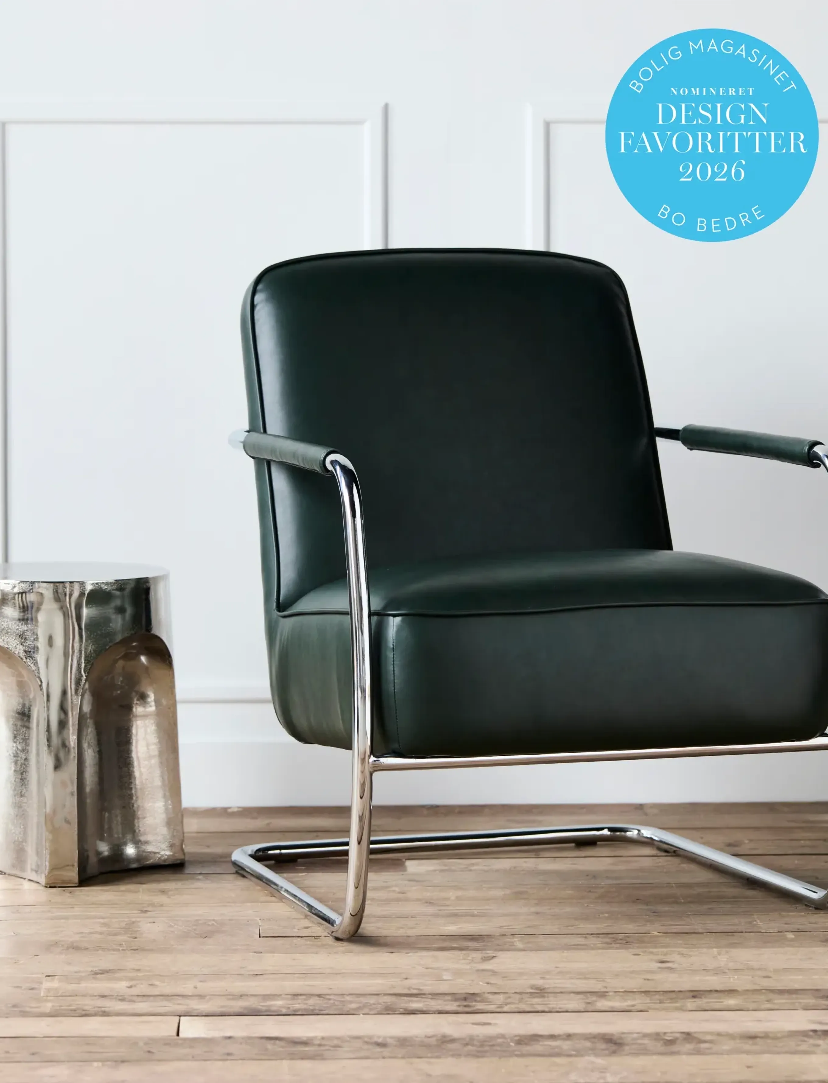 house doctor Loungestol, Hdcomma, Mørkegrøn, One Size, Silver, Stole & Skamler > Lænestole, Unisex