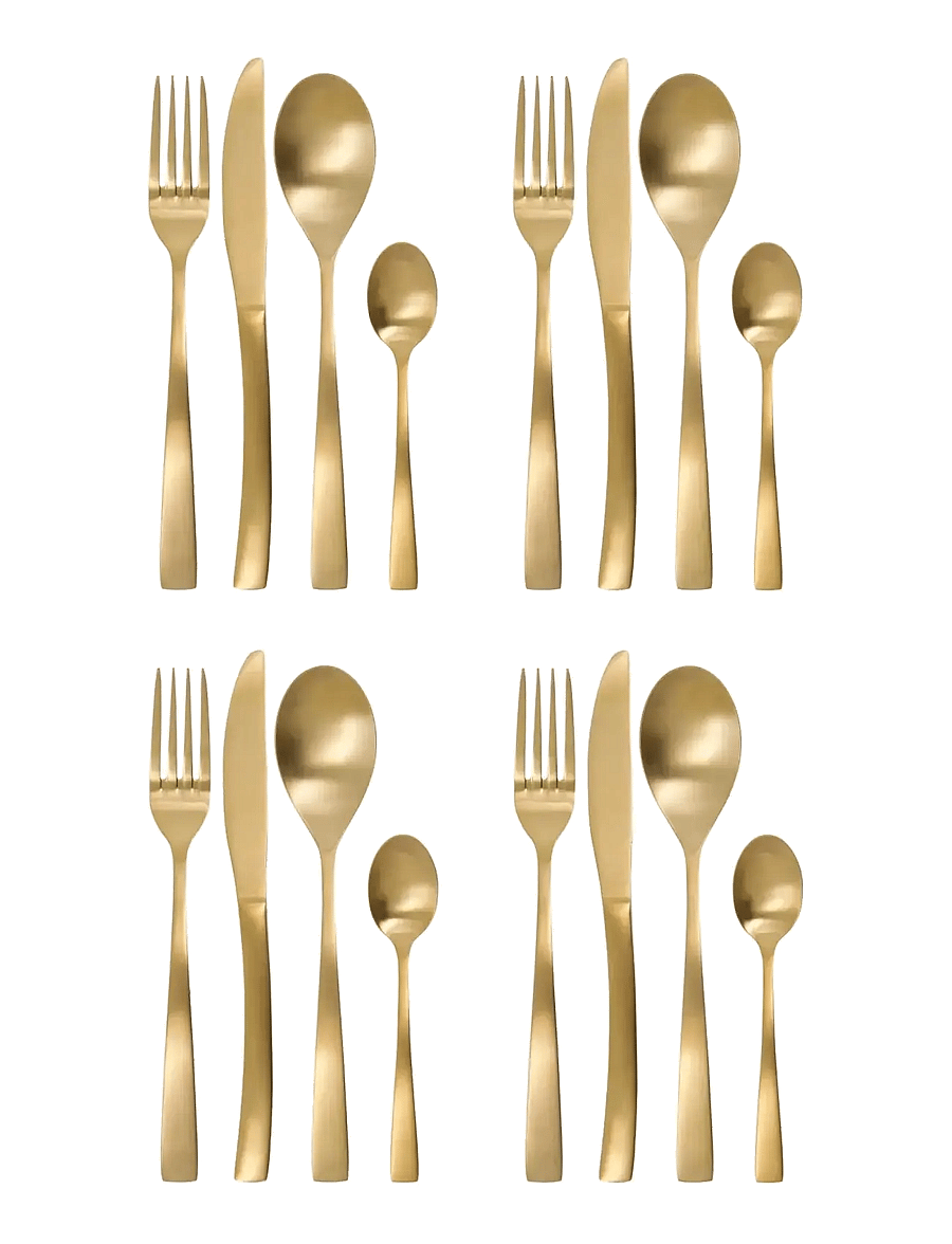 house doctor - Cutlery set, HDGolden, Golden - bestecksets - golden - 1
